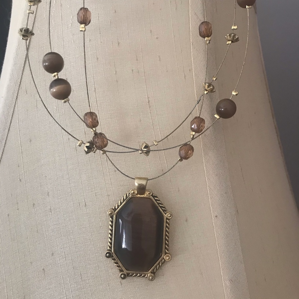 Multi wire stranded necklace